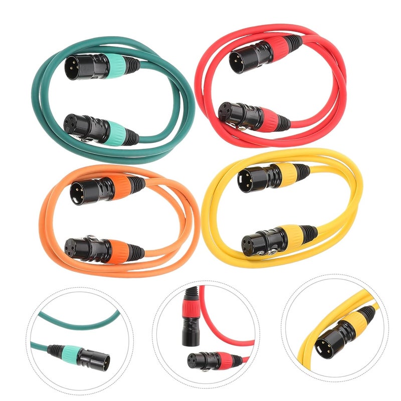 Color Coded XLR Microphone Cables 4Pcs Male to Female Balanced Audio Cords for Studio Live Use - Image 4
