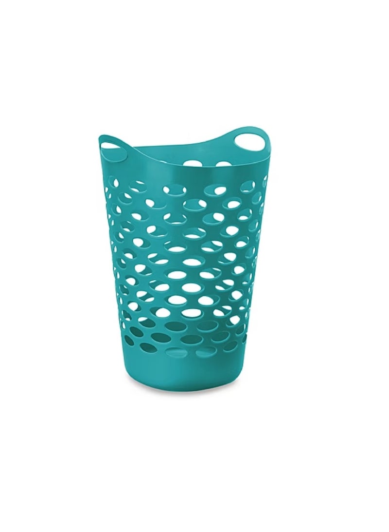Flexi Laundry Hamper 65L with Ventilated Design, Dual Carry Handles, Free-Standing Round Laundry Basket, HW3947