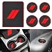 SENSHINE for Dodge Journey Accessories 2022 2021 2020 2019 2018 20112017 NonSlip Anti Dust Cup Holder Insert Center Console Shifter Liner Trim Door Packet Mats Custom Interior 5PCS Set Red Trim - Image 2