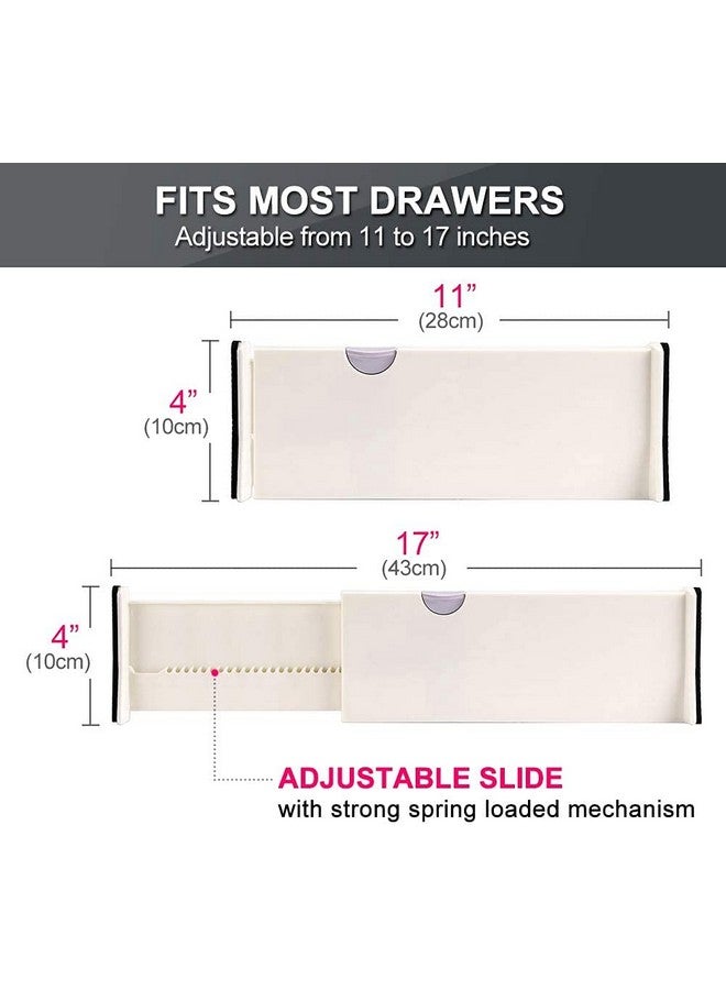House of Quirk Drawer Dividers Organizer Adjustable Separators for Bedroom, Bathroom, Closet, Clothing, Office, Kitchen Storage (Set of 6) - Image 2