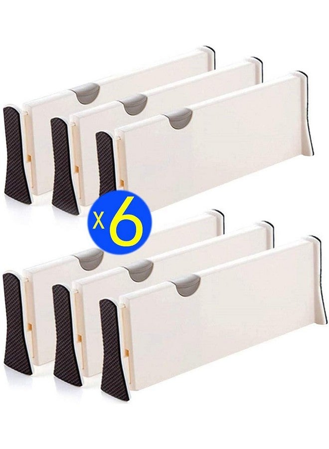 House of Quirk Drawer Dividers Organizer Adjustable Separators for Bedroom, Bathroom, Closet, Clothing, Office, Kitchen Storage (Set of 6) - Image 1