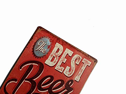 ERLOOD Best Beer Vintage Funny Home decor Tin Sign Retro Metal Bar Pub Poster 8 x 12 - Image 3