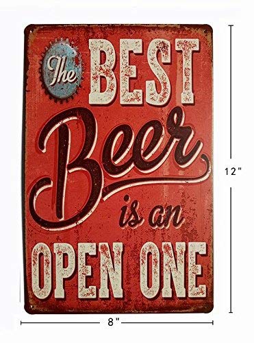 ERLOOD Best Beer Vintage Funny Home decor Tin Sign Retro Metal Bar Pub Poster 8 x 12 - Image 2