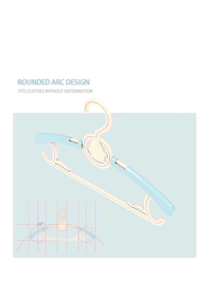 Baby Hangers,Extendable Infant Hangers,Adjustable PP Hangers Non Slip,Kids Hangers for Closet, Children Coat Hanger for Girl Boy Toddler Kids (A-Blue-10pcs) - Image 3