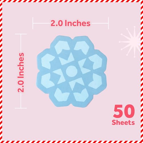Post It Post-it Jingle Sticky Notes, Snowflake Design, 2 in. x 2 in., 1 Snowflake Shaped Cute Sticky Note Pad with 50 Sheets - Image 2