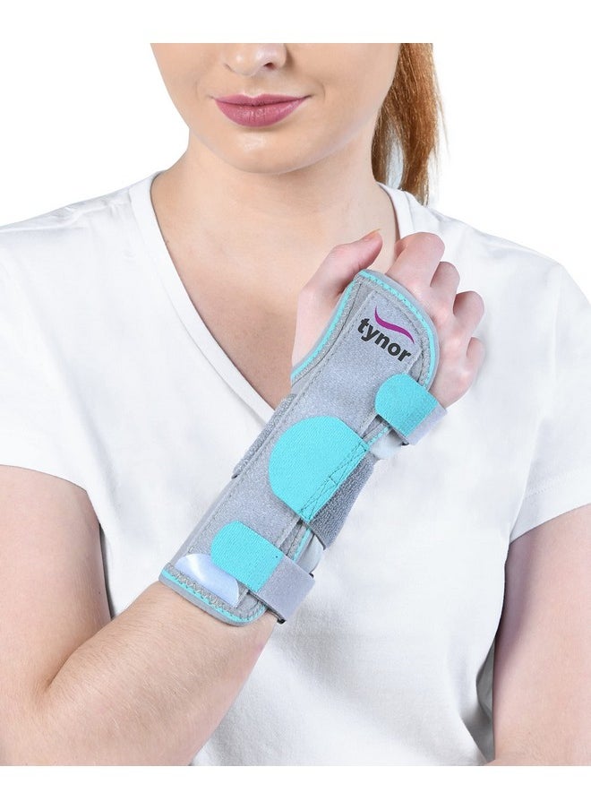 Tynor TYNOR Wrist Splint Ambidextros, Injury Recovery & Support for Men & Women | Adjustable & Comfortable Fit, Ambidextrous Design for Pain Relief, Sprains, Fractures & Arthritis | Pack of 1 (Grey, Large)  - Image 1