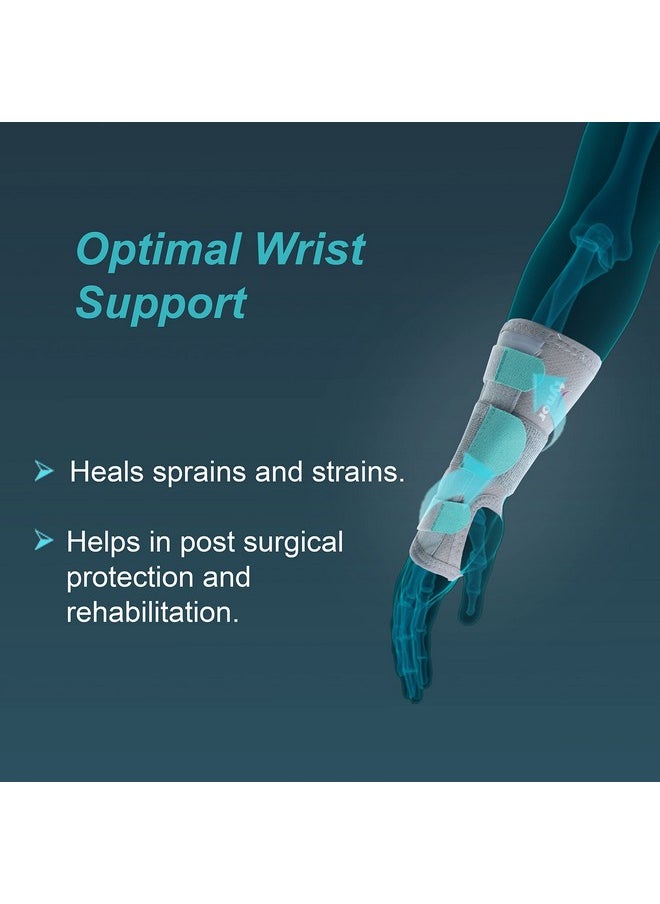 Tynor TYNOR Wrist Splint Ambidextros, Injury Recovery & Support for Men & Women | Adjustable & Comfortable Fit, Ambidextrous Design for Pain Relief, Sprains, Fractures & Arthritis | Pack of 1 (Grey, Large)  - Image 2