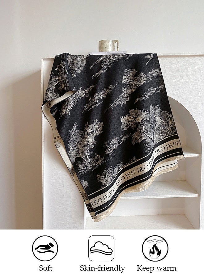 DUNISO Lady's Shawl Scarf, Soft Cape,Lady's Shawl Scarf, Open Cloak, Coat Shawl, Extra-Large Sweater, Casual Cardigan,Shawl - Image 4