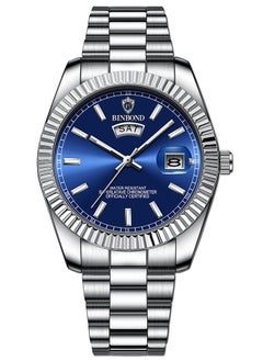 New Men' s Steel Belt, Waterproof and Leisure Classic, Double Calendar Luminous, Simple and Atmospheric.