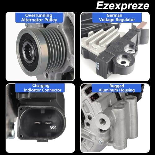 E EZEXPREZE EzeXpreze Alternator for BMW 128i 2008-2013, 328i 2007-2013, 328i xDrive 2007-2008, 328xi 2008-2010, 528i 2009-2010, 528i xDrive 2008, 528xi 2007-2010 X3 X5, 3.0L L6, OE #12317555926 12317551256 - Image 4