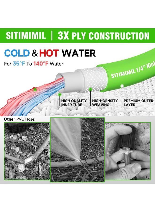 SITIMIMIL 1/4 Pressure Washer Hose 25 FT, 3100 PSI Kink Resistant Super Flexible Power Washer Hose for Pressure Washer, Universal Extension Hoses Replacement for Gas & Electric, Compatible with M22 14mm - Image 3