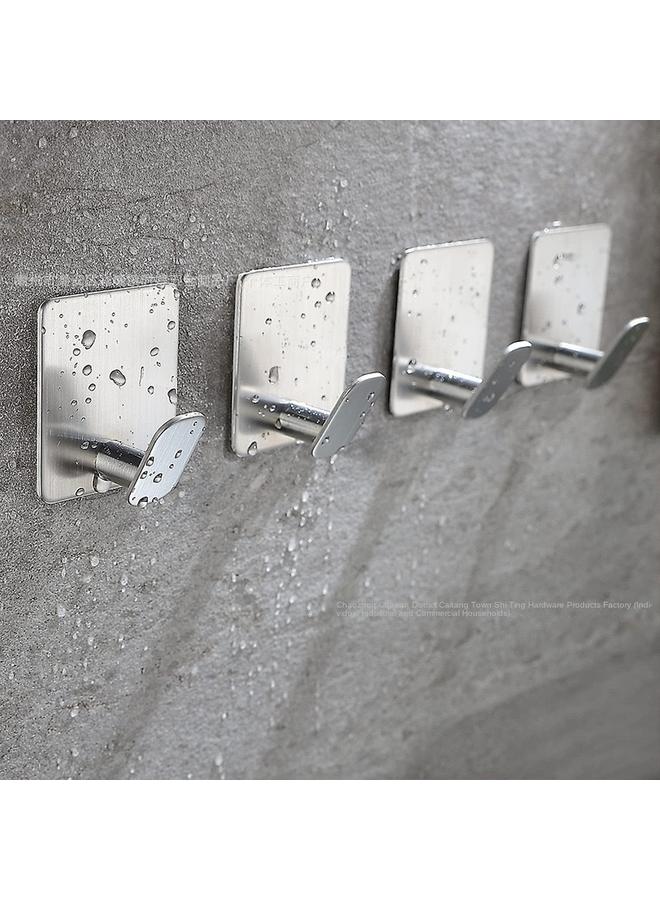 Bluejw Stainless Steel Traceless Strong Adhesive Hook Nail-free Toilet Coat Hook Duck Tongue Hook Towel Hook Baseball Cap Hook - Image 5