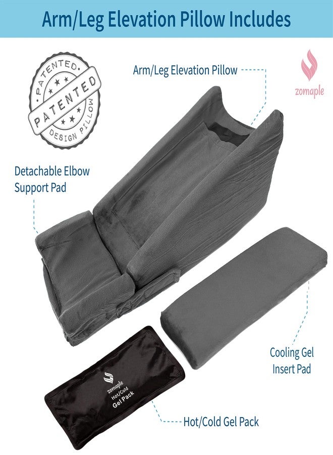 Zomaple Arm Elevation Pillow for Post Surgery - Adjustable Arm Support Pillow with Gel Memory Foam & Hot/Cold Pack - Couch Rest Pillow for Bed, Carpal Tunnel, Wrist & Elbow Recovery, Help Reduce Pain - Image 5