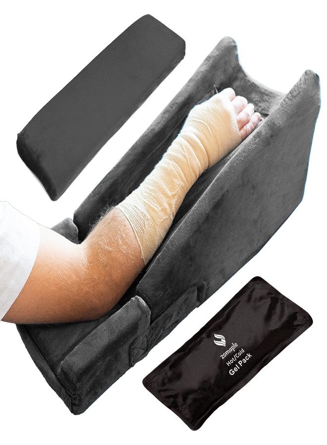 Zomaple Arm Elevation Pillow for Post Surgery - Adjustable Arm Support Pillow with Gel Memory Foam & Hot/Cold Pack - Couch Rest Pillow for Bed, Carpal Tunnel, Wrist & Elbow Recovery, Help Reduce Pain - Image 1