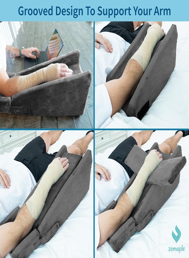 Zomaple Arm Elevation Pillow for Post Surgery - Adjustable Arm Support Pillow with Gel Memory Foam & Hot/Cold Pack - Couch Rest Pillow for Bed, Carpal Tunnel, Wrist & Elbow Recovery, Help Reduce Pain - Image 3