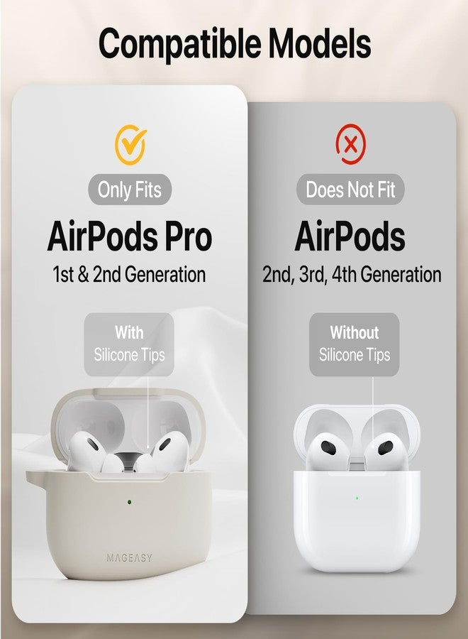 MAGEASY Designed for AirPods Pro 2 Case - Shockproof Protective Case for AirPods Pro & Pro 2, Stain-Resistant, Smooth & Skin-Friendly, Support Wireless Charging - Skin (Desert Green) - Image 2