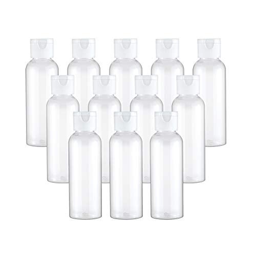 TANCANO Plastic Travel Bottles, Clear 3.4oz/100ml Empty Lotion Bottle Small Squeeze Bottle Containers with Flip Cap for Shampoo Conditioner Toiletries - Image 1