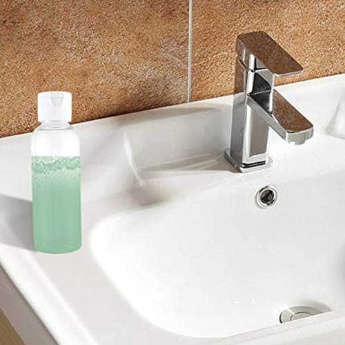 TANCANO Plastic Travel Bottles, Clear 3.4oz/100ml Empty Lotion Bottle Small Squeeze Bottle Containers with Flip Cap for Shampoo Conditioner Toiletries - Image 5
