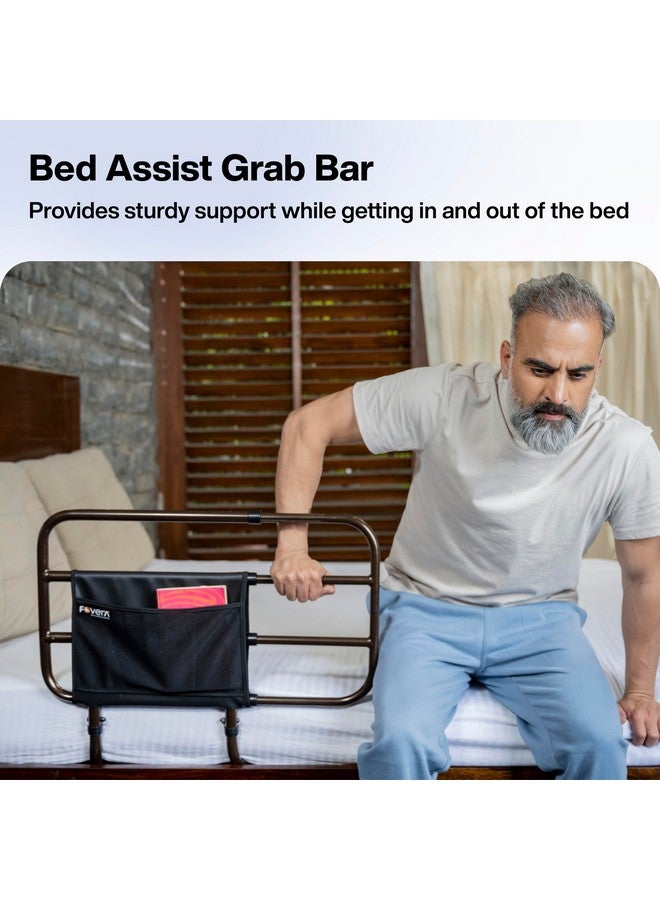 FOVERA Adjustable Bed Safety Rail for Adults, Elderly, Seniors & Surgery Patients - Assist Bar with Storage Pocket for Fall Prevention, Fits Any Bed & Eases Getting in & Out of Bed (Made in India) - Image 4