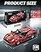 Nueris 118 Technic Super Sports Cars Model Sets 426 PCS Red MOC Building Block Car Raceing Engineering Toys Gift Idea for Adults Boys Girls for Play and Display Collection - Image 4