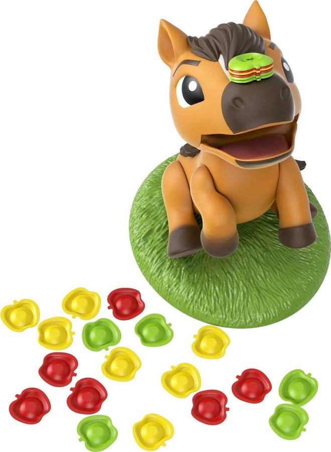 Mattel Games Spirit STACKIN’ Apples Kids Game, Treat-Stacking Challenge with Hungry Horse for 2 3 or 4 Players 5 Years Old & Up - Image 2