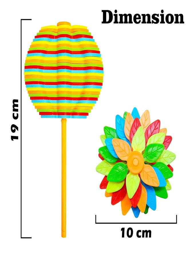 VGRASSP Spinning Candy Flower Toy for Kids - Lollipop Shaped Hand Spinner - Twisting and Rotating Colorful Flower - Stress Buster Gift for Boys and Girls - Color As Per Stock - Image 3