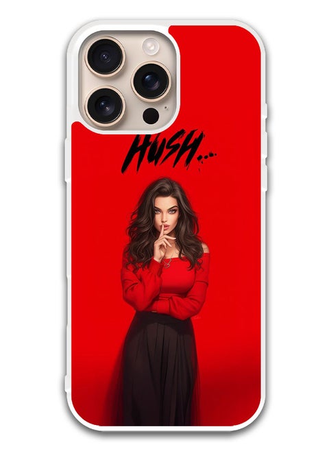 Protective Case Cover For APPLE IPHONE 16 Pro Max Hush (White Bumper)