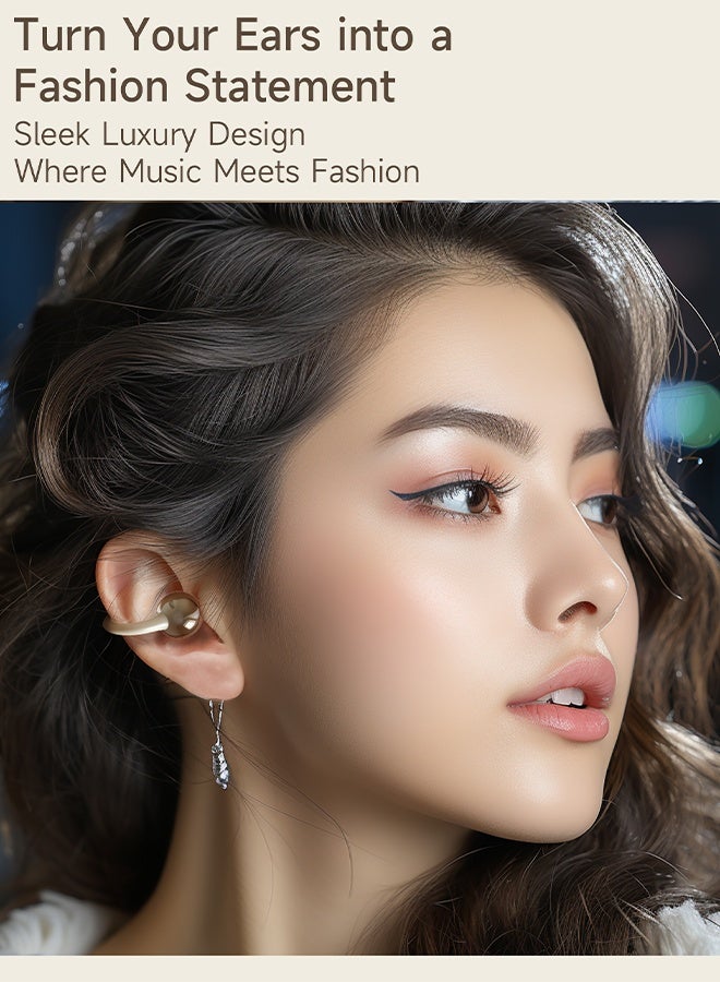 DUDAO U20 Open Ear Ring True Open Ear Headphones, Clip-On Bluetooth 5.4 OWS Earphones, Ultra-Low Latency Wireless Earbuds, Memory Titanium Alloy Wire, Noise-Cancelling, 30H Battery Life, Lightweight 4.9g, Comfortable Fit  - Image 3