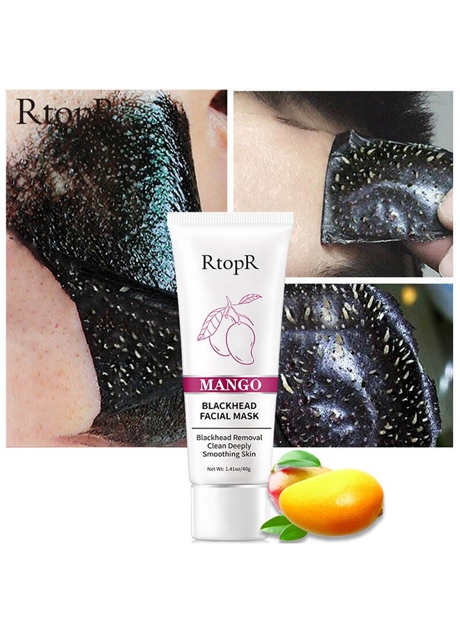 Blackhead Facial Mask -  Deep Cleansing Facial Mask Facial Purifying and Clean Blackhea  Face Nose for All Skin Types Charcoal Mask 40g