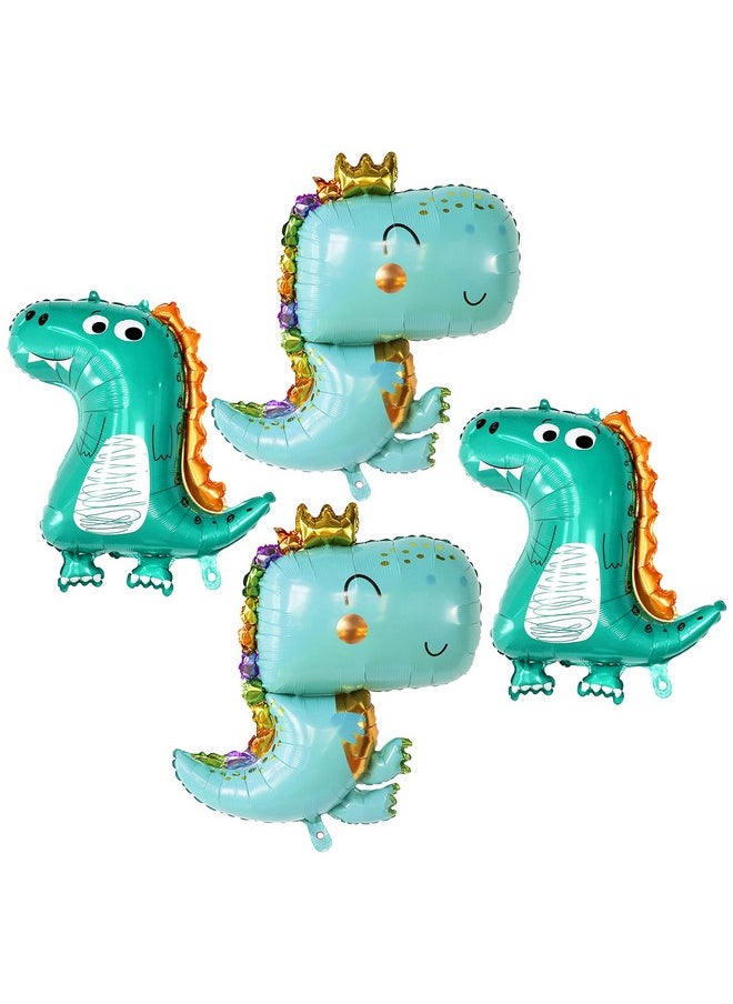 KATCHON Large Girl Dinosaur Balloon 35 Inch Pack Of 4 ; Dinosaur Birthday Party Supplies ; Dino Balloons Baby Dinosaur Party Decorations ; Girl Dinosaur Balloons Dinosaur Baby Shower Decorations  - Image 1