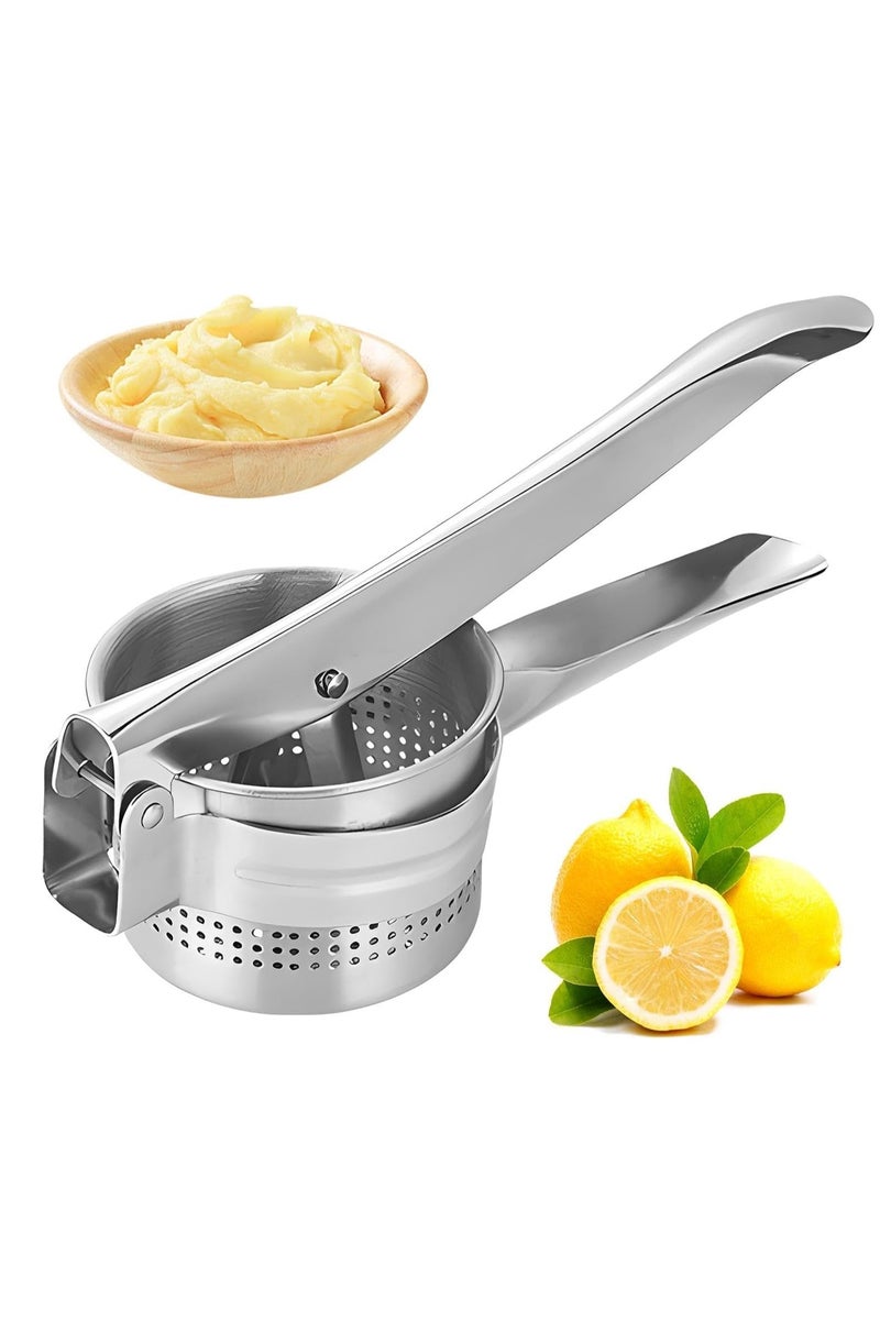 Bukela Lemon Squeezer Stainless Steel Citrus Manual Press Juicer Value for Money Comfortable Ergonomic Grip for Efficient Juice Extraction of Pomegranates, Citrus, and Other Fruits - Image 1