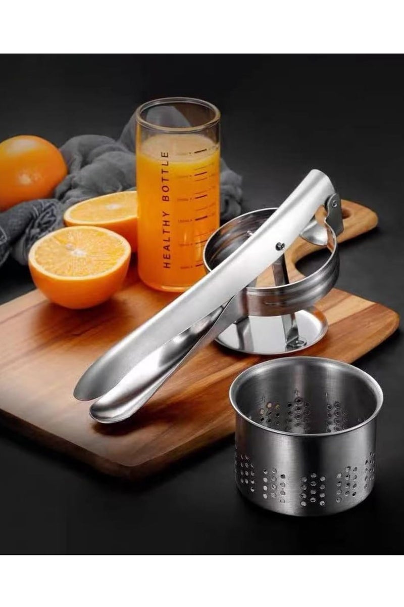 Bukela Lemon Squeezer Stainless Steel Citrus Manual Press Juicer Value for Money Comfortable Ergonomic Grip for Efficient Juice Extraction of Pomegranates, Citrus, and Other Fruits - Image 5