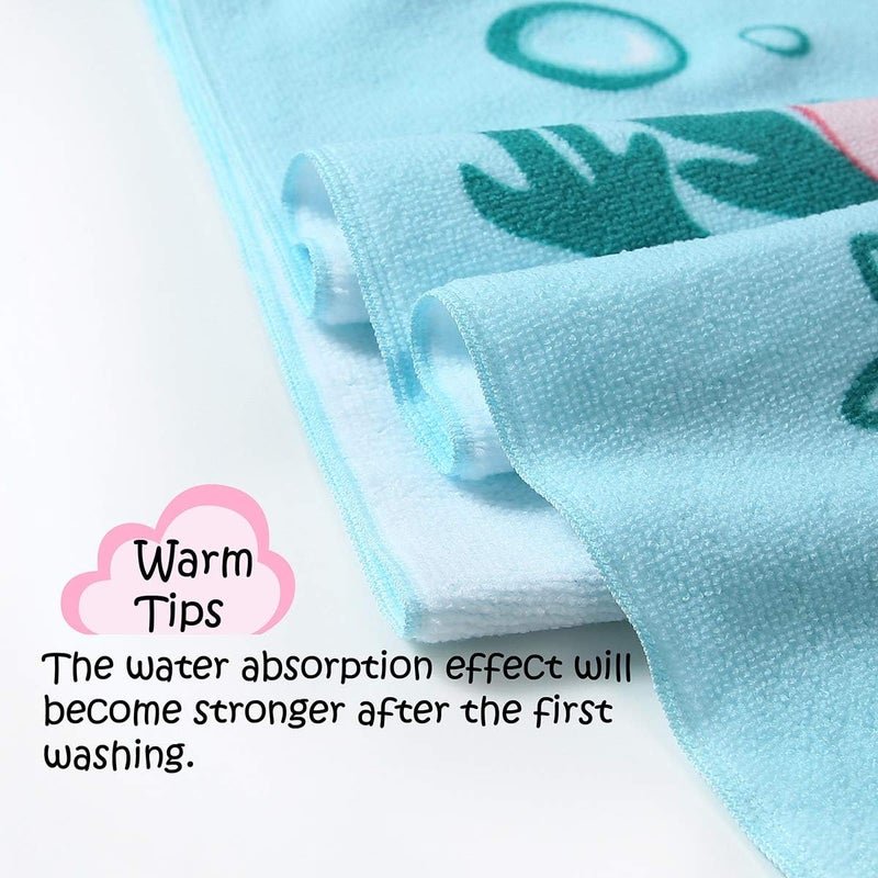 NovForth Kids Beach Towel for Boys Girls, Hooded Bath Towel Wrap, Toddler Pool Towel with Hood, Alligator - Image 4