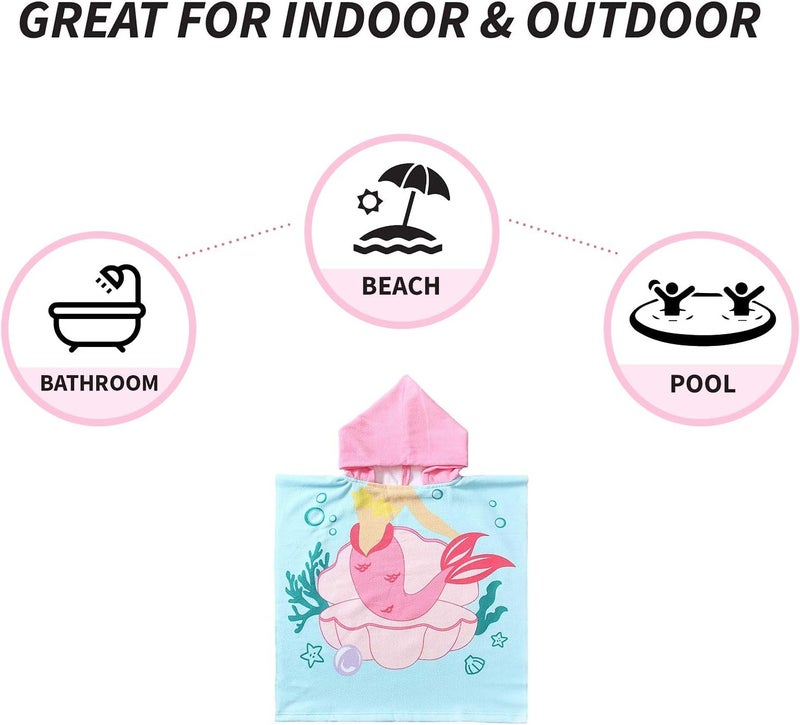 NovForth Kids Beach Towel for Boys Girls, Hooded Bath Towel Wrap, Toddler Pool Towel with Hood, Alligator - Image 5