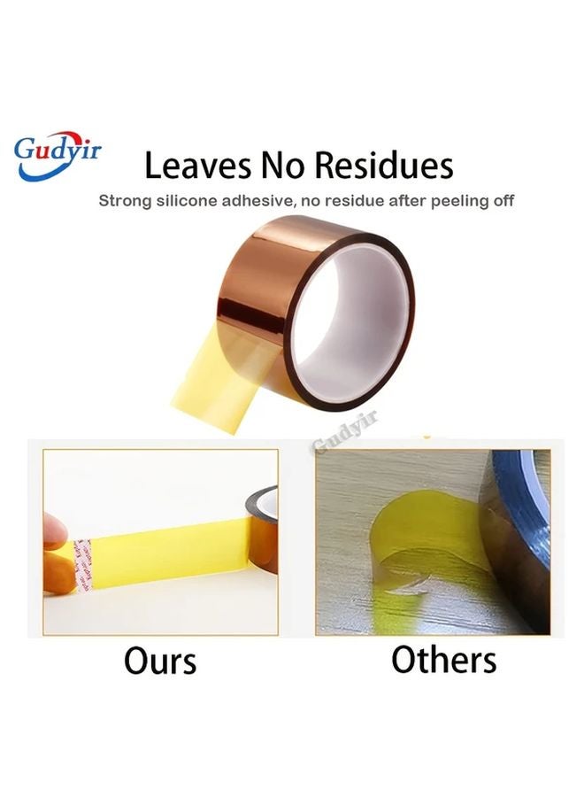 High Temperature Resistant Polyimide Heat Transfer Tape 50mm Wide 2 Rolls - Image 4