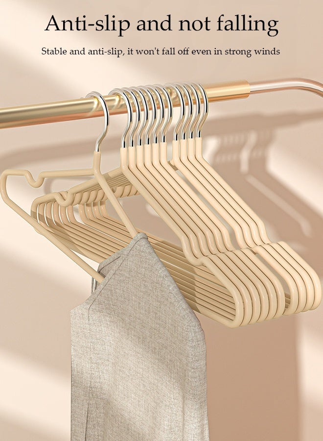 DUNISO 30 قطعة شماعات ملابس من الفولاذ المقاوم للصدأ مع طلاء مطاطي غير قابل للانزلاق شماعات معدنية مع نتوءات منظم تخزين موفر للمساحة متعددة الوظائف متينة قوية لتحمل الملابس للقمصان والسراويل والفساتين - Image 2