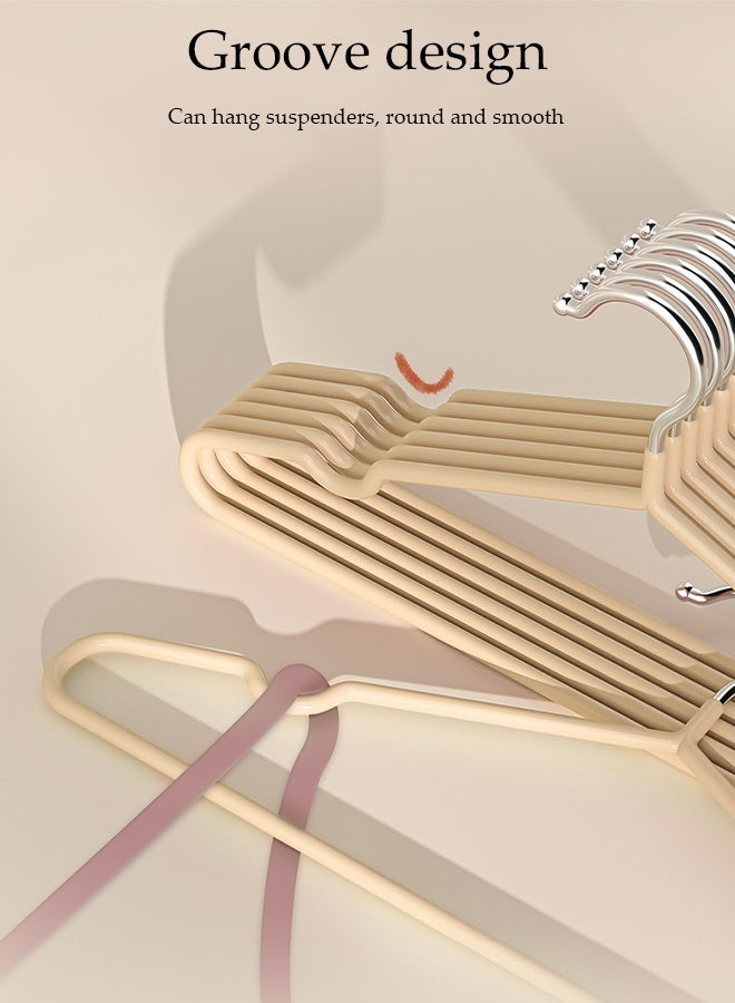 DUNISO 30 قطعة شماعات ملابس من الفولاذ المقاوم للصدأ مع طلاء مطاطي غير قابل للانزلاق شماعات معدنية مع نتوءات منظم تخزين موفر للمساحة متعددة الوظائف متينة قوية لتحمل الملابس للقمصان والسراويل والفساتين - Image 3