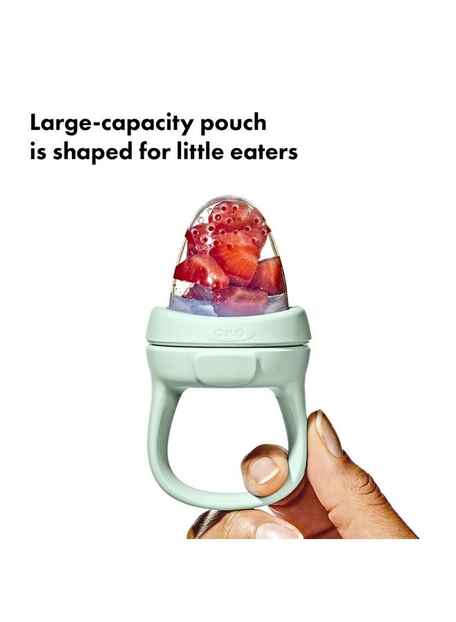 OXO Tot Silicone Self-Feeder 2 Pack - Opal and Blossom - Image 2