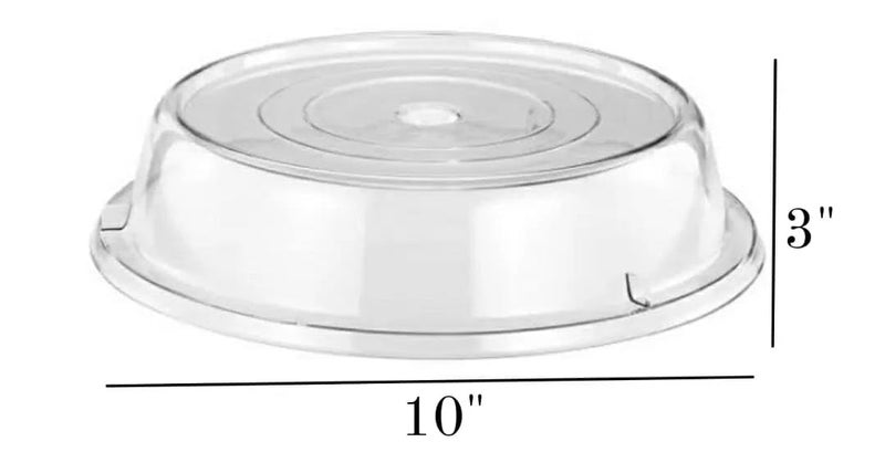 Shoppers Hub PNQ 10" Wide PC Transparent Flat Top Round Shaped Food Cover for Ideal Heavy Duty Use in Hotels, Buffets, Caterings, Restaurants and Culinary Places. (Size: 10 Inches Wide)  - Image 2
