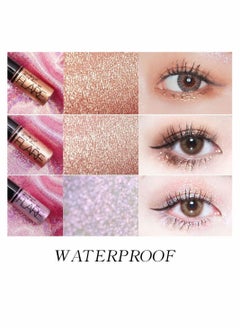 Excefore Waterproof Colorful Liquid Glitter Eyeshadow Kit, 10Pcs Longwearing Gold Liquid Glitter Eyeliner Set, Liquid Eye Glitter Sparkle Eye shadow Glitter sombra de para ojos Makeup Glitter for Eyes  - Image 2