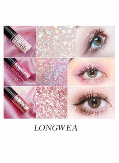 Excefore Waterproof Colorful Liquid Glitter Eyeshadow Kit, 10Pcs Longwearing Gold Liquid Glitter Eyeliner Set, Liquid Eye Glitter Sparkle Eye shadow Glitter sombra de para ojos Makeup Glitter for Eyes  - Image 3