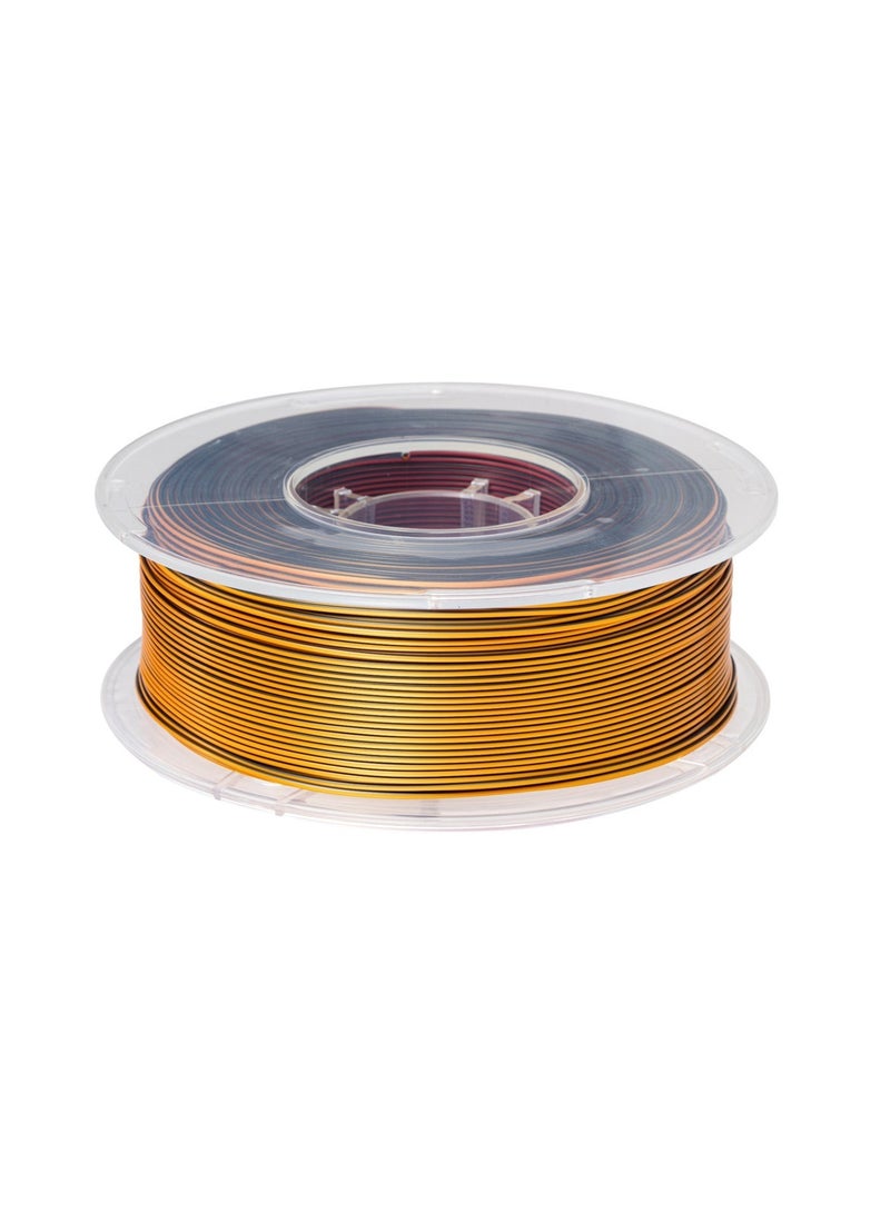 robotgcc PLA Silk Tri Color 1.75mm 3D Printing Material 1KG Spool for FDM 3D Printing, Black Red Gold Gradient Color Changing 3D Printing Material with Metallic Silk Gloss Finish, Smooth Extrusion Performance, Stable Feeding, Consistent Diameter ±0.02mm, Low Warping Behavior, Strong Layer Adhesion, High Precision 3D Printing Material for Models, Sculptures, Cosplay Design, Decorative Art Projects, Display Prototypes, Creative Printing Compatible with Most 3D Printers - Image 4