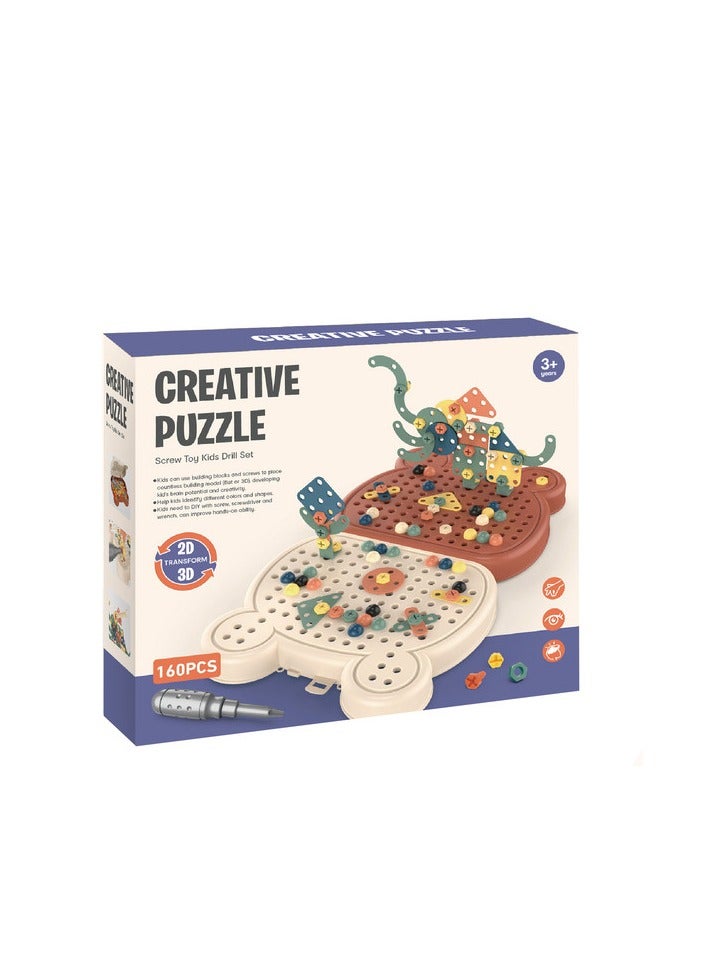 Screw Cretive Puzzle Table 160PCS 23-2465317 - Image 1