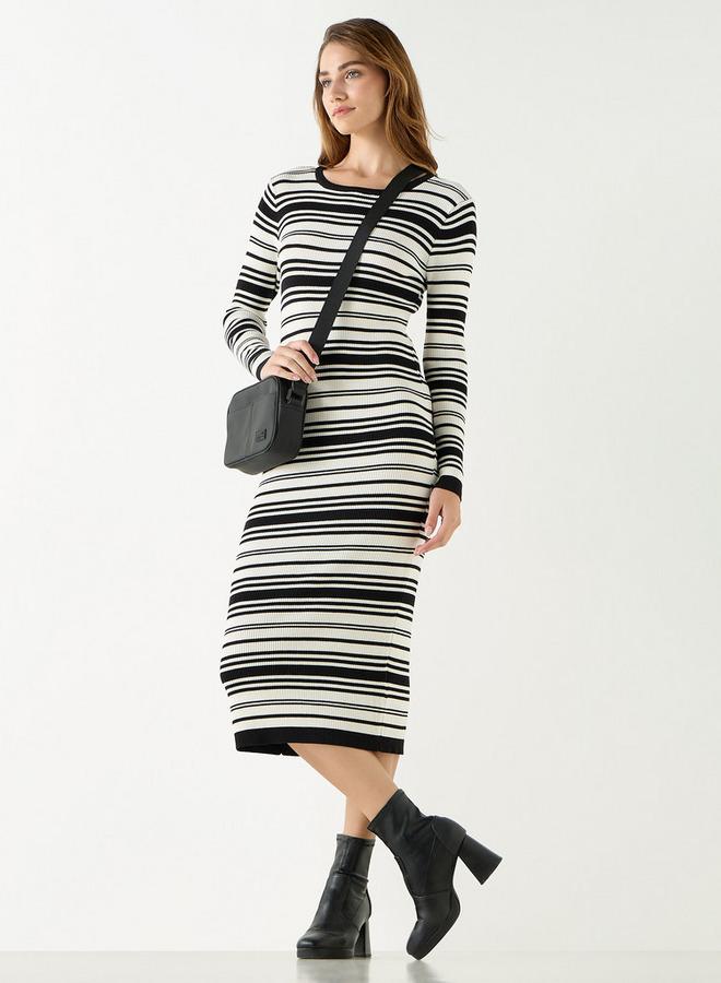 تواكستريمز فستان مقلم بقصّة ضيقة وأكمام طويلة من تو إكستريمز - Image 2