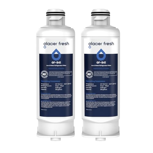 GLACIER FRESH Replacement for DA97-17376B Refrigerator Water Filters, HAF-QIN, HAF-QIN/EXP, DA97-08006C, RF23M8070SG, RF23M8070SR, RF23M8090SG, RF23M8090SR, RF23M8570SR, RF23M8590SG (2 Pack) - Image 1