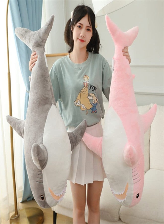 OPHRBU Shark Stuffed Animal Plush,Soft Pink Shark Stuffed Animal,Plush Large Shark Toys for Home Decoration Kids Gift(Pink, 31 inches) - Image 5