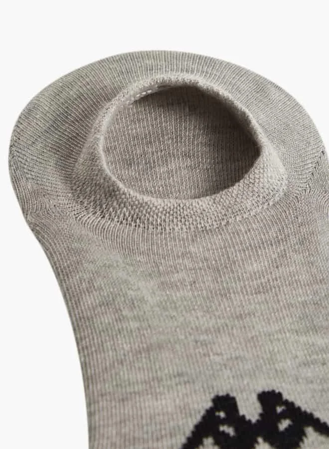 كابا طقم جوارب 3 أزواج غير مرئية بطبعات شعار من كابا