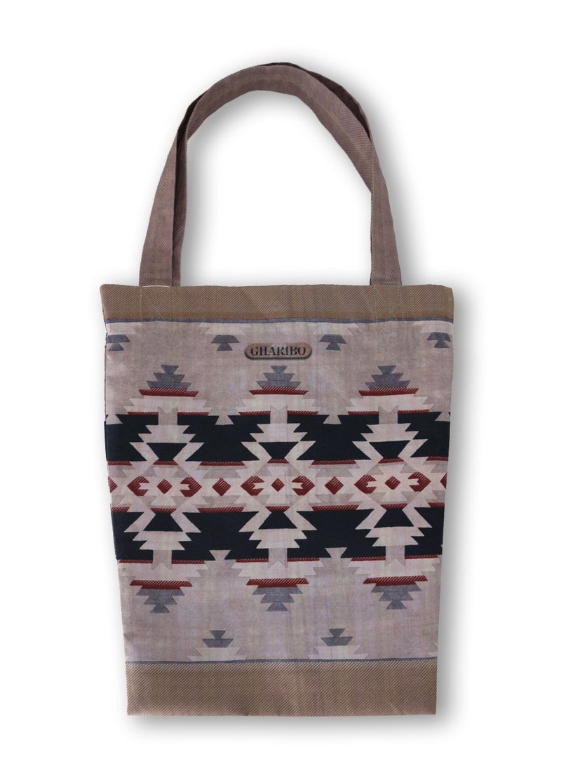 Gharibo Bags casual printed satin triangle tote  bag t230021b - Image 1