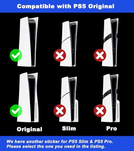 KUSTOMAZING PS5 Logo Underlay Sticker for PlayStation 5 Console & PS Logo Vinyl Decal Sticker for DualSense Controller (Classic Retro-Look Color) - 2 Packs - Image 2