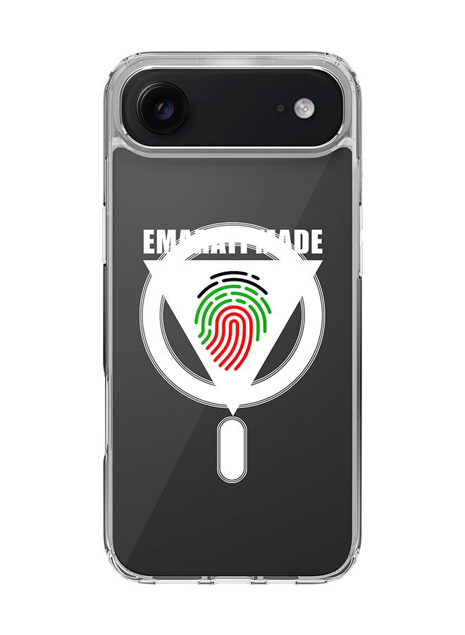 Stylizedd Classic Clear MagSafe Case for iPhone 17 Air , Hybrid Soft Case Flexible Edges Anti Drop TPU PC Gel Thin Transparent Cover [ Designed for iPhone 17 Air ] - Emarati Made Triangle